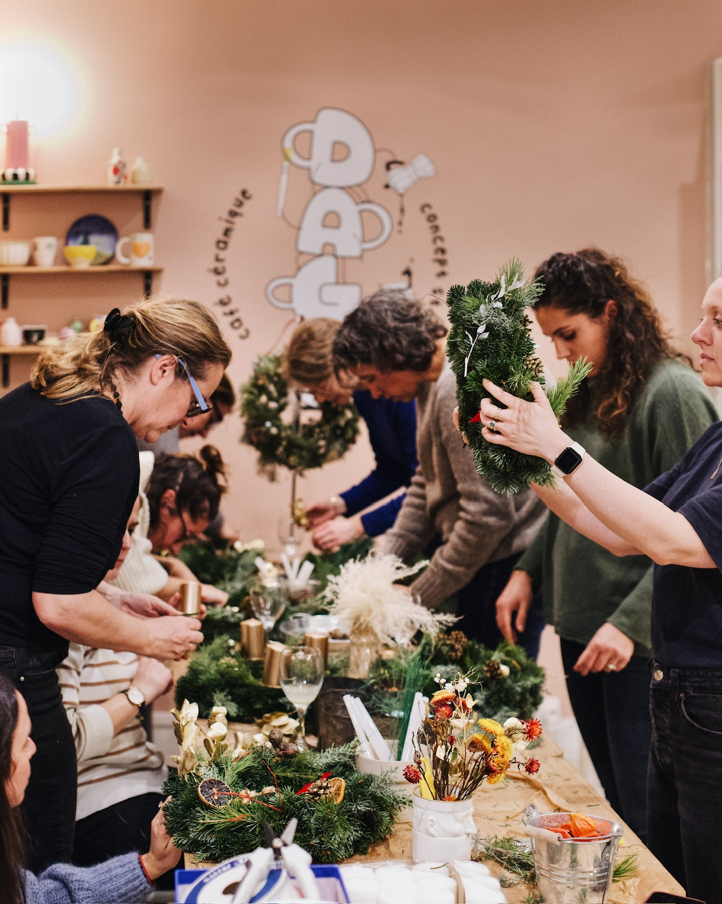 Atelier couronnes de NOEL