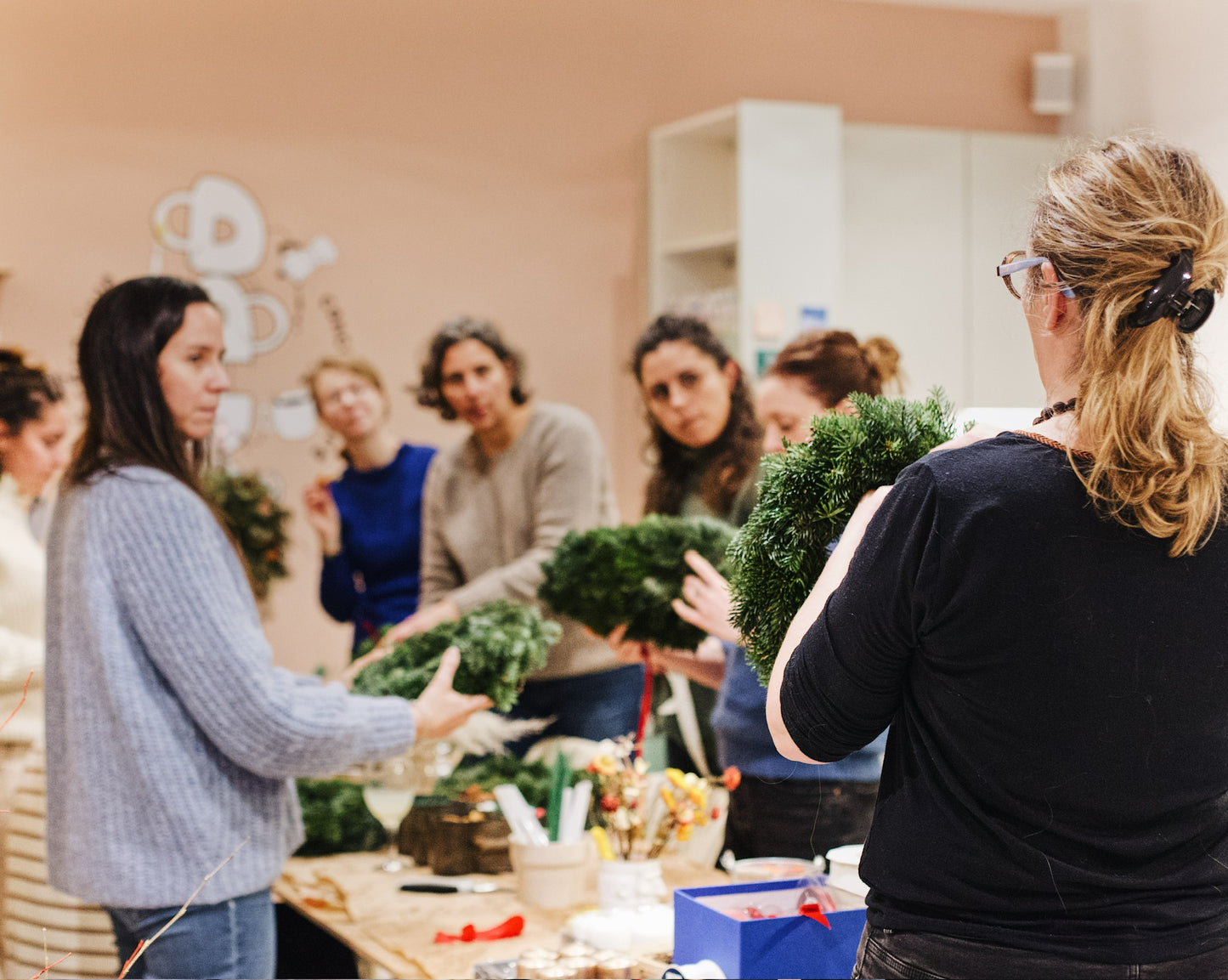 Atelier couronnes de NOEL