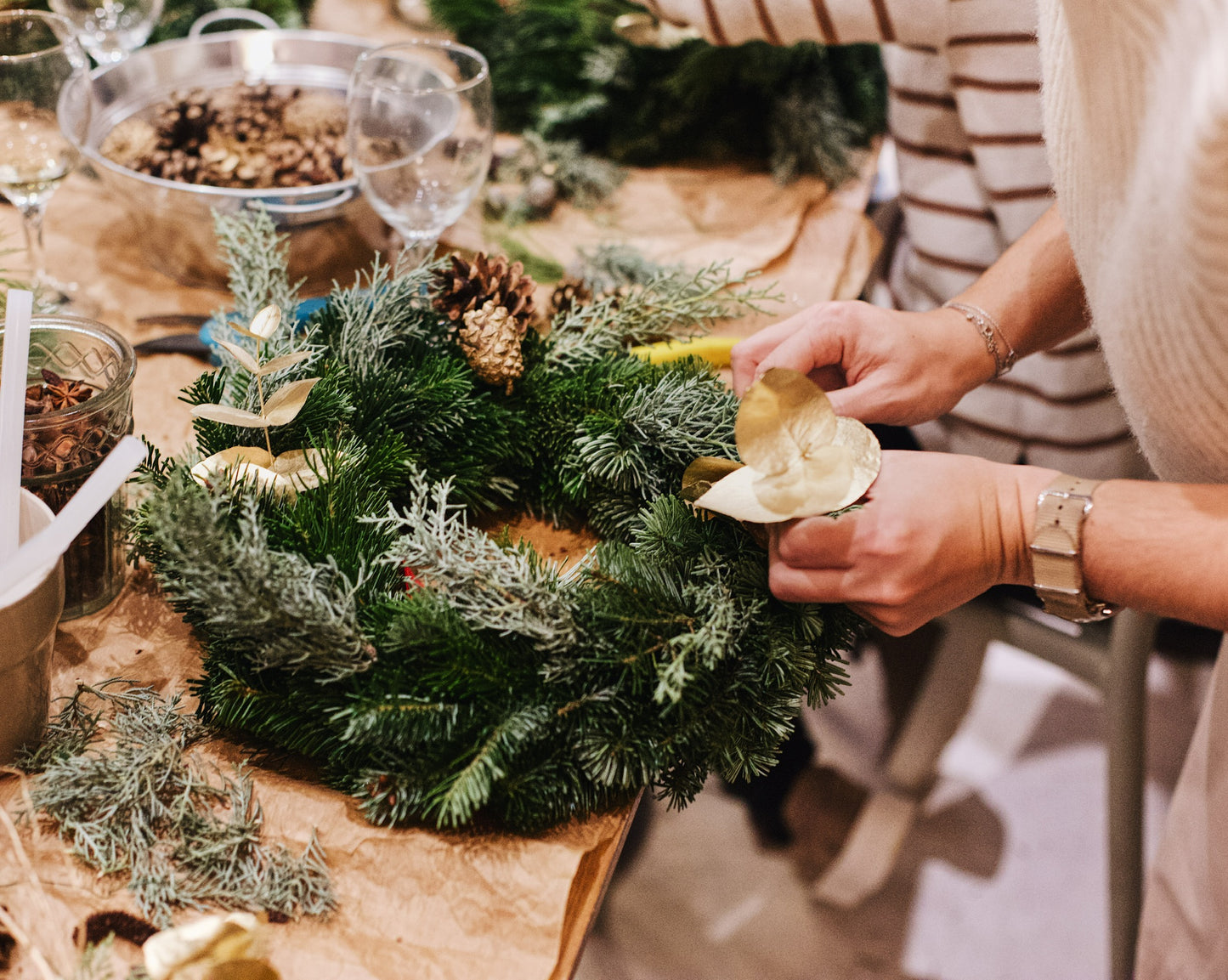 Atelier couronnes de NOEL