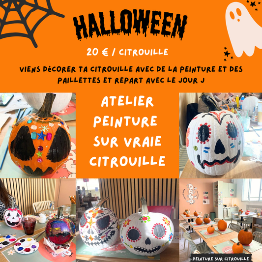 PEINTURE SUR VRAIE CITROUILLE