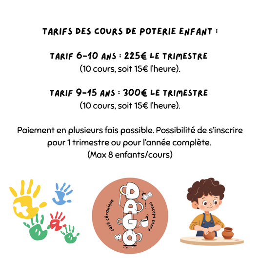 Poterie enfant au trimestre