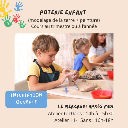 Poterie enfant au trimestre