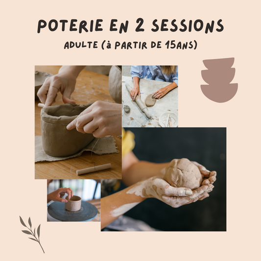 Cours de poterie en 2 sessions