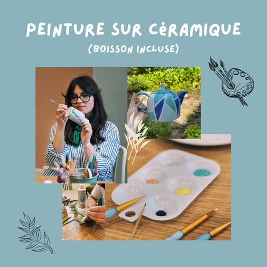 Peinture sur céramique + 1 boisson au choix